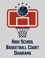 High School Basketball Court Diagrams: 100 Full Page Basketball Court Diagrams for Drawing Plays, Drills, and Scouting (8.5x11) 1078131147 Book Cover