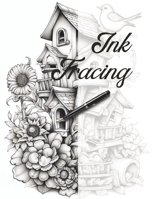 Ink Tracing: Trace and Color Book Featuring Beautiful Whimsical Birdhouses. B0CT97MW71 Book Cover