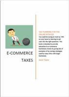 E-Commerce Taxes: Tax Planning for the Online Retailer 0999205692 Book Cover