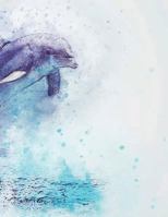 Dolphin Notebook Large Size 8.5 x 11 Ruled 150 Pages 1722617950 Book Cover
