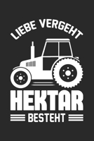 Liebe Vergeht Hektar Besteht: Din A5 Heft Kariert (Karos) F�r Jeden Bauer B�uerin Farmer Landwirt Notizbuch Tagebuch Planer Bauernhof Landwirtschaft Beruf Notiz Buch Geschenk Bauernstand Traktor Acker 1679023667 Book Cover