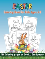 Easter coloring book for kids ages 3-8: Funny Easter Coloring Book, easter Book, Unique And High Quality Images Coloring Pages | cute bunny and easter eggs inside sky blue color background B08ZBCNVXR Book Cover