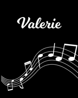 Valerie: Sheet Music Note Manuscript Notebook Paper - Personalized Custom First Name Initial V - Musician Composer Instrument Composition Book - 12 Staves a Page Staff Line Notepad Notation Guide - Cr 1704102677 Book Cover