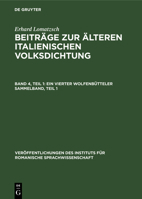 Ein Vierter Wolfenbütteler Sammelband, Teil 1 3112579496 Book Cover