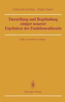 Darstellung Und Begrundung Einiger Neuerer Ergebnisse Der Funktionentheorie 1120431328 Book Cover