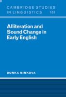 Alliteration and Sound Change in Early English 0521032245 Book Cover