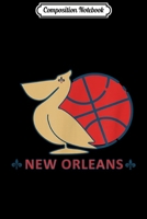 Composition Notebook: Pelican Fleur de Lis Basketball New Orleans Journal/Notebook Blank Lined Ruled 6x9 100 Pages 1702208389 Book Cover