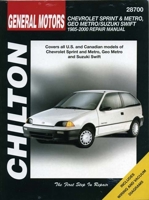 Chevrolet Sprint & Metro, Geo Metro, & Suzuki Swift 1985-2000 (Chilton's Total Car Care Repair Manual) 1563924277 Book Cover