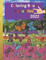 Butterflies Coloring Book: Butterfly Coloring Book, Coloring Book Butterflies, Illustration Coloring, Kids Coloring Book, Large 8.5x11 drawing notebook, 101 pages with 50 Unique Illustrations, Perfect B09T2NL6ZR Book Cover