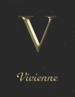 Vivienne: 1 Year Daily Planner (12 Months) Yellow Gold Effect Letter V Initial First Name 2020 - 2021 365 Pages for Planning January 20 - December 20 Appointment Calendar Schedule Plan Each Day, Set G 1698896697 Book Cover