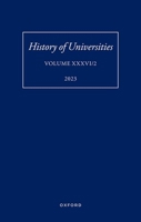History of Universities: Volume XXXVI / 2 0198901739 Book Cover