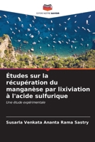 Études sur la récupération du manganèse par lixiviation à l'acide sulfurique (French Edition) 6206904504 Book Cover