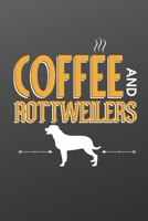 Coffee And Rottweilers: Awesome 120 Page Lined Journal Notebook With Convenient Date Line On Top Of Each Page: Great Gift For Any Rottie Owner  Who Also Loves Coffee 1692044176 Book Cover