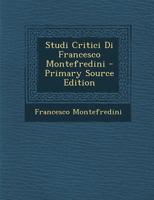 Studi Critici (Classic Reprint) 1293003956 Book Cover