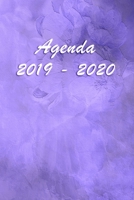 Agenda Scuola 2019 - 2020: Mensile - Settimanale - Giornaliera - Settembre 2019 - Agosto 2020 - Obiettivi - Rubrica - Orario Lezioni - Appunti - ... Acquerello con  Rose Viola (Italian Edition) 1688893288 Book Cover