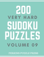 200 Very Hard Sudoku Puzzles Volume 09 1693532190 Book Cover