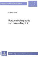 Personalbibliographie Von Gustav Meyrink 3261047798 Book Cover