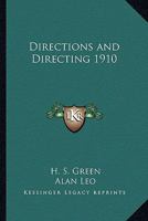 Directions and Directing 1910 1162736135 Book Cover