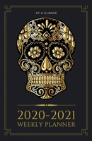 At a Glance 2020-2021 Weekly Planner: Gold Yellow Skull Design 2 Year / 24 Month Pocket Planner for Purse - Jan 2020 - Dec 2021 Calendar | Size: 5.5" x 8.5" 1708999949 Book Cover