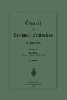 Chronik Des Deutschen Forstwesens Im Jahre 1883 3662389460 Book Cover