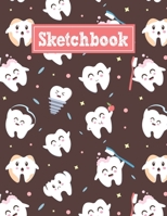 Sketchbook: 8.5 x 11 Notebook for Creative Drawing and Sketching Activities with Funny Teeth Themed Cover Design 1709870311 Book Cover