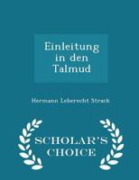 Einleitung in den Talmud 1018920420 Book Cover