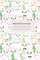 Baby Alpaca Theme Wide Ruled Line Paper 1675010684 Book Cover