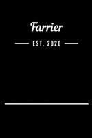 Farrier EST. 2020: Blank Lined Notebook Journal 1693407752 Book Cover