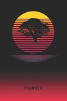 Planner: Treble Clef 2 Year Weekly Planning Organizer 2020 - 2021 Retro Vintage Vaporwave Sunset Cover January 20 - December 21 Writing Notebook Productive Datebook Calendar Schedule Plan Days, Set Go 1702370240 Book Cover