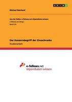 Der Konzernbegriff der Zinsschranke 3656270953 Book Cover