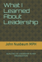 What I Learned About Leadership: Tips from a Hospital CEO after 30 years in the field. B09CKN88HH Book Cover