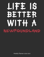 Life is Better With A Newfoundland Weekly Planner 2020-2021: Weekly Calendar / Planner Gift, 274 Pages, 8.5x11, Soft Cover, Matte Finish 1677583827 Book Cover
