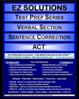 EZ Solutions - Test Prep Series - Verbal Section - Sentence Correction - ACT (Edition: Updated. Version: Revised. 2015) 1605629855 Book Cover