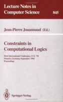 Constraints in Computational Logics: First International Conference, CCL '94, Munich, Germany, September 7 - 9, 1994. Proceedings 354058403X Book Cover