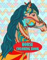Horse Coloring Book: Adults horse coloring book for mind relaxation and stress relief book with 50 amazing designs B08ZBJF4MZ Book Cover