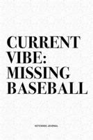 Current Vibe: Missing Baseball: A 6x9 Inch Diary Notebook Journal With A Bold Text Font Slogan On A Matte Cover and 120 Blank Lined Pages Makes A Great Alternative To A Card 1671056817 Book Cover