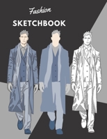 Fashion SketchBook: 100 Large Male Figure Templates With 10 Different Poses for Easily Sketching Your Fashion Design Styles 1699844909 Book Cover