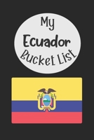 My Ecuador Bucket List: Novelty Bucket List Themed Notebook 170132220X Book Cover