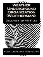 Weather Underground Organization (Weatherman): Declassified FBI Files 1453728864 Book Cover