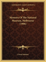 Memoirs Of The National Museum, Melbourne 1167027922 Book Cover