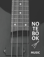 Music Notebook For Guitar: Blank Sheet Music Notebook, Music Manuscript Paper, Composition Notebook, (110 Pages, 12 Staves per page, Blank, 8.5 x 11) 1675934169 Book Cover