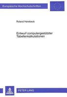 Entwurf Computergestuetzter Tabellenkalkulationen 3631322577 Book Cover