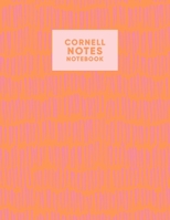 Cornell Notes Notebook: College Ruled Cornell Method Note-taking Paper for Students and Professionals with Colorful Pink and Orange Abstract Lines Cover Design 1690982624 Book Cover