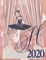2020 Weekly Planner - Ballerina Princess Monogram Initial Letter “H”: brunette ballet tutu toe shoes 12-Month Large Print Letter-Sized A4 Schedule ... in USA (2020 Ballerina Princess Brunette) 1679478559 Book Cover