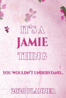 Jamie: Personalised Name Planner 2020 Gift For Women & Girls 100 Pages (Pink Floral Design) 2020 Weekly Planner Monthly Planner 1694390659 Book Cover