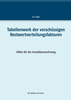 Tabellenwerk der vorschüssigen Restwertverteilungsfaktoren: Hilfen für die Investitionsrechnung 374945454X Book Cover