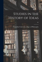 Studies in the History of Ideas; 01 1015234291 Book Cover