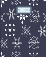 Notebook: Wide Ruled Line Notebook, School Notebook, Homes School Notebook, Gift for Kids, Students, Teens, 7.5 x 9.25 inches, Snowflakes Notebook 1708177493 Book Cover
