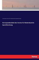 Korrespondenzblatt Des Vereins Fur Niederdeutsche Sprachforschung 3741133744 Book Cover