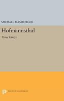 Hofmannsthal: Three Essays (Bollingen series) 0691619239 Book Cover